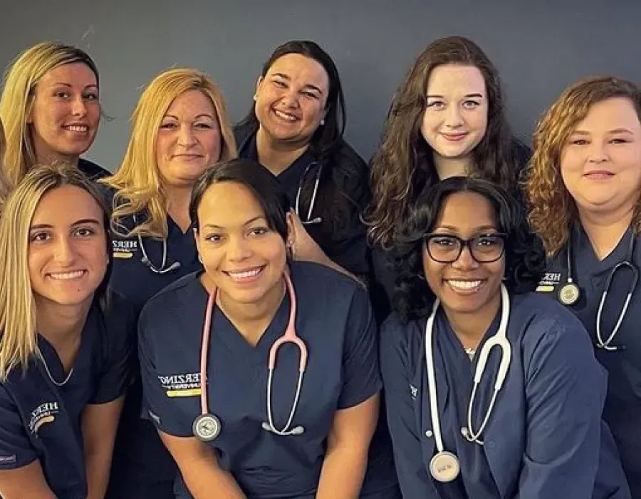 Group of LPN Nursing Students Smiling After Graduation